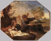 Andrea Sacchi Hagar and Ishmael in the Wilderness painting